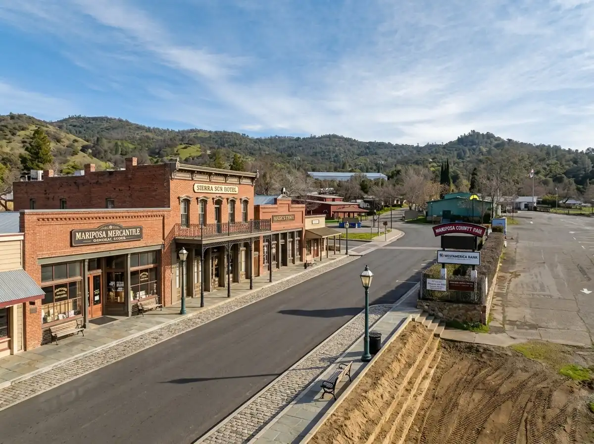 Historic Main Street in Mariposa California