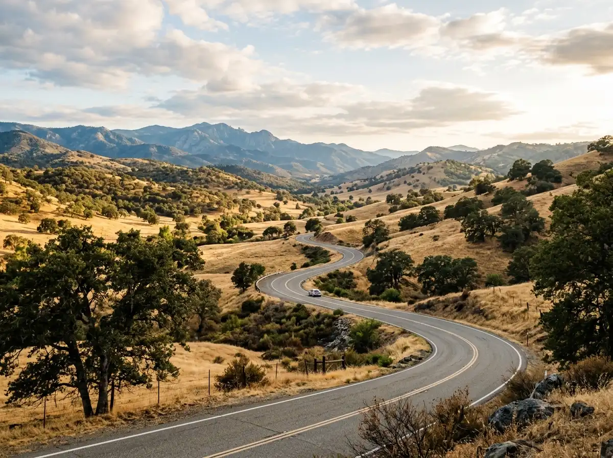 Scenic hidden viewpoint in Mariposa County